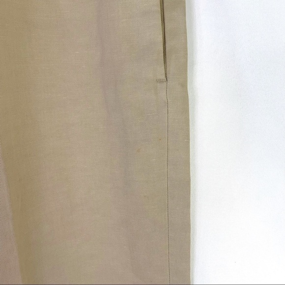 BANANA REPUBLIC  LINEN PANTS NEUTRAL TAN TROUSERS STRAIGHT LEG PLUS SIZE 34 / 30 - Picture 9 of 16